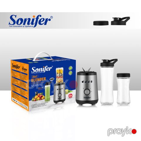 Sonifer SF-8157 — 500W 2-si 1-də Blender və Qida Prosessoru — Bakı