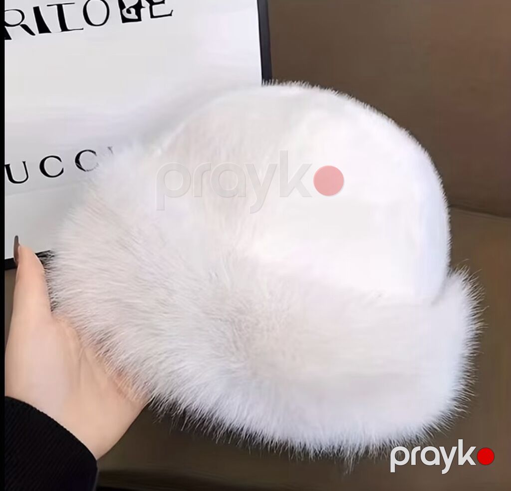 Yeni, qadınlar üçün xoş görünüşlü, isti saxlayan peluş papaq. Tam — Baş geyimi, Digah (4)
