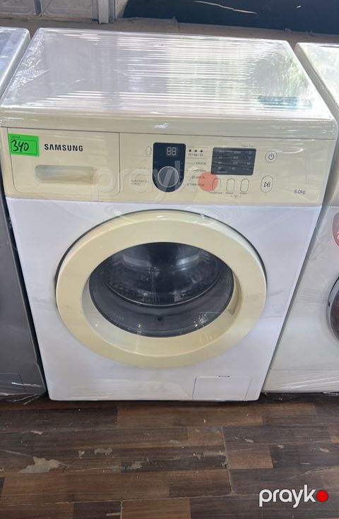 Samsung önyükləməli paltaryuyan maşın - Yükleme: 6 kq - Rəng: ağ/krem — Digah