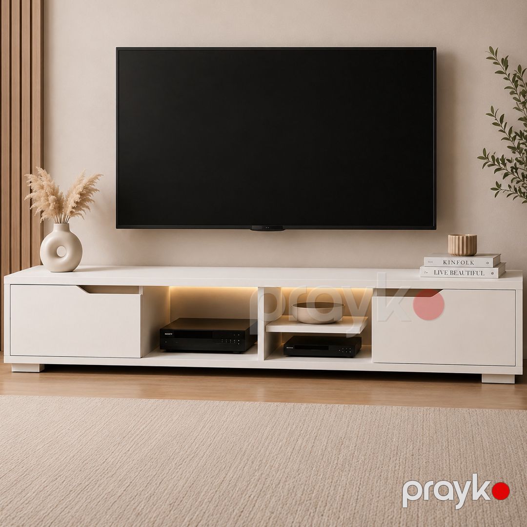TV üçün tumba 0904, laminat, krem, 180x40x30 sm — Mallar, Bakı (2)