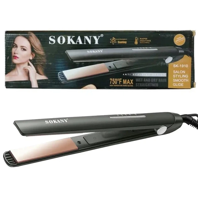 Sokany SK-1910 Saç Düzləşdirici/Multistayler – 50W, Kəramik Plitələr — Bakı