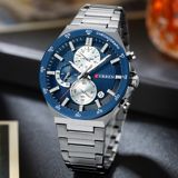 Kişi qol saatı Curren CN 8481 Silver/Blue — Товары