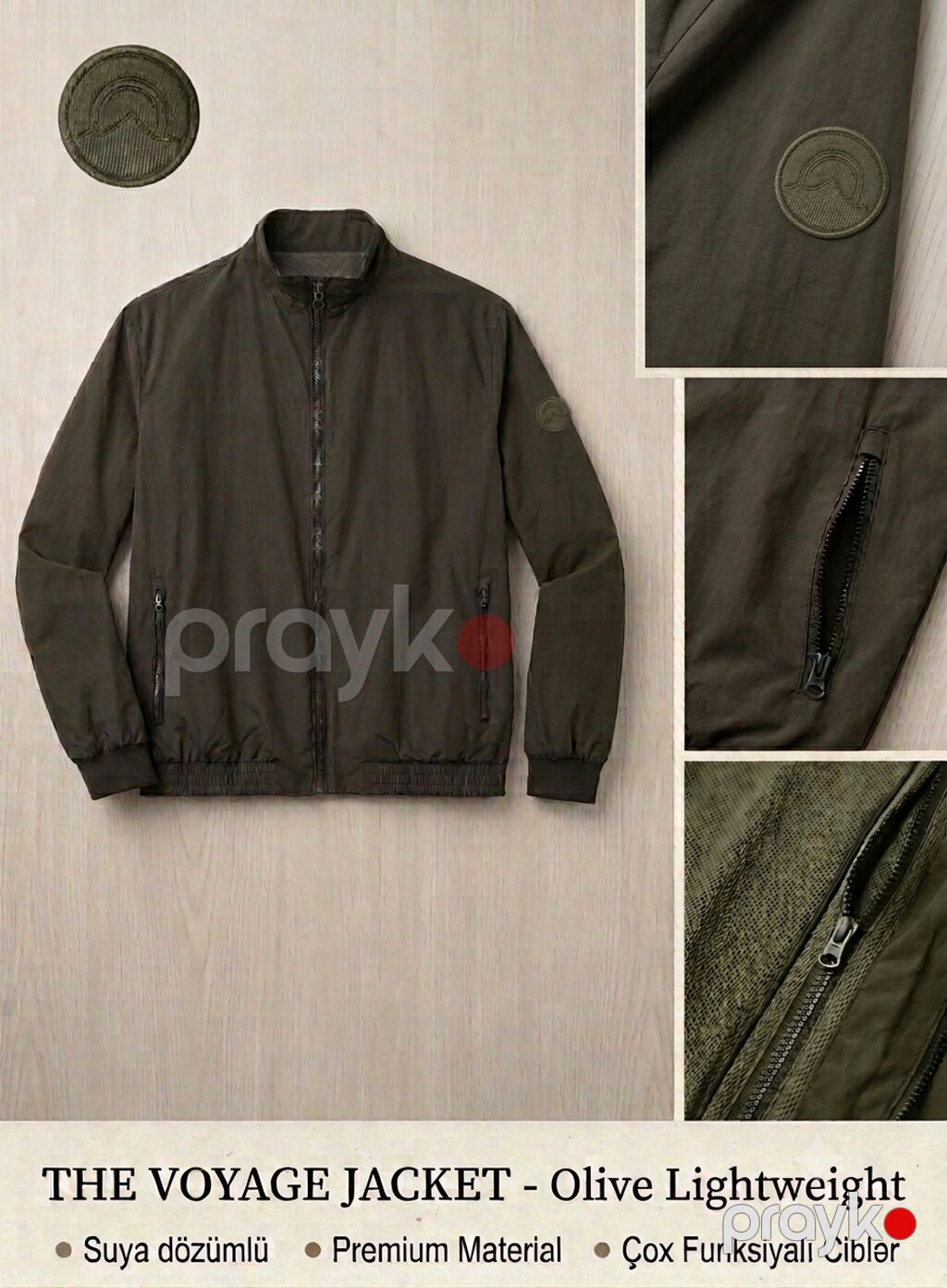 THE Voyage Jacket – Olive Lightweight - Rəng: zeytun-yaşıl - Kəsim — Kurtkalar, Bakı (2)