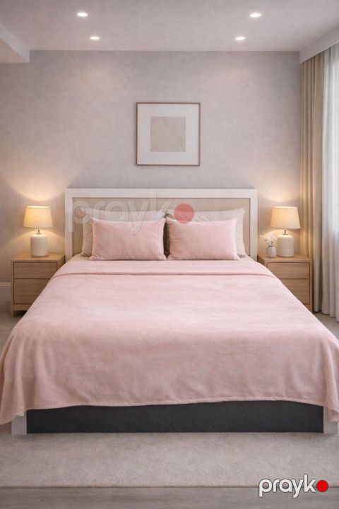 Pled VM015-0203, çəhrayı, velür, 160x240 sm — Bakı