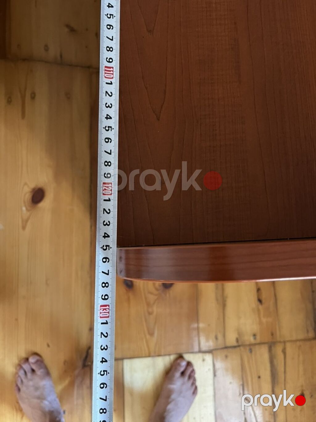 Kompyuter/iş masası – taxta teksturalı, isti qəhvəyi rəngdə — Kompüter masaları və kresloları, Gəncə (5)