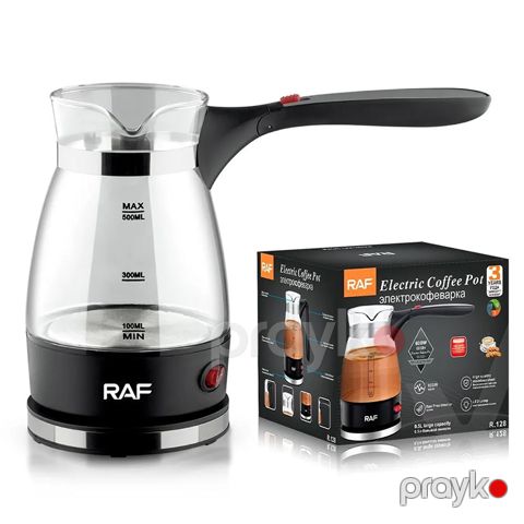 RAF R.128 Elektrikli Şüşə Cəzvə – 600W, 500ml Multifunksional Türk Qəhvəsi Dəmləyən — Bakı