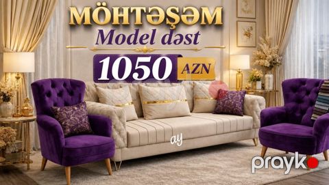Möhtəşəm model dəst – zərif klassik dizaynlı qonaq otağı mebel — Bakı