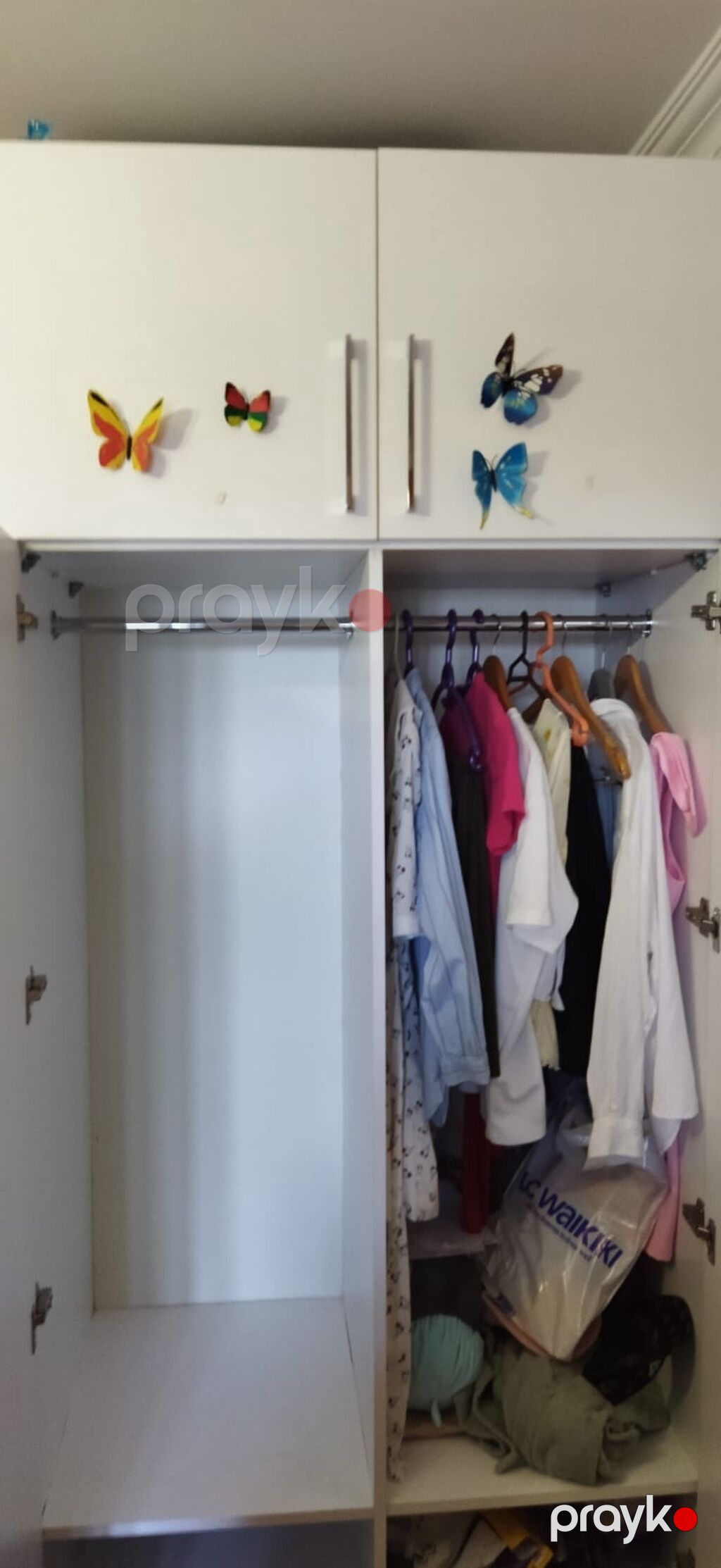 Ağ rəngli yataq otağı dəsti – şkaf və yazı masası - Şkaf: 2 qapılı — Yataq otağı mobilya dəstləri, Bakı (3)