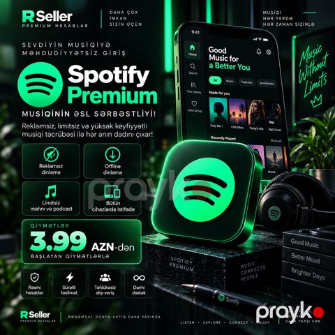 Spotify Premium Abunəliyi — Bakı