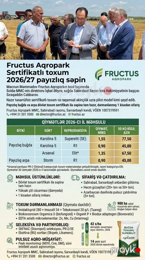 Buğda və arpa toxumları — Sabirabad