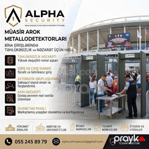 Tehlukesizlik sistemi: qapı tipli metal detektor