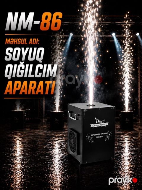 NM-86 Soyuq Qığılcım Aparatı Peşəkar səhnə effektləri üçün təhlükəsiz — Bakı