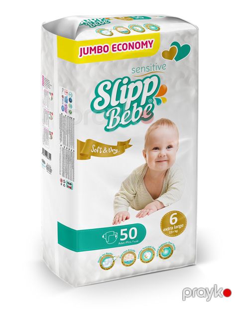 Uşaq bezi Slipp Bebe Jumbo Economy, No 6, XL, 50 əd — Bakı
