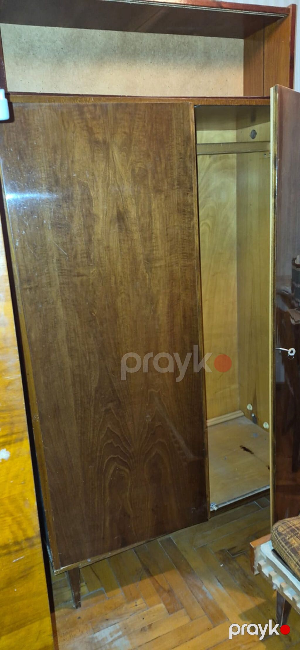 İşlənmiş, 3 qapılı, Siyirməli, Qəhvəyi, Taxta, Açılan, Düz dolab — Şkaflar, Bakı (2)