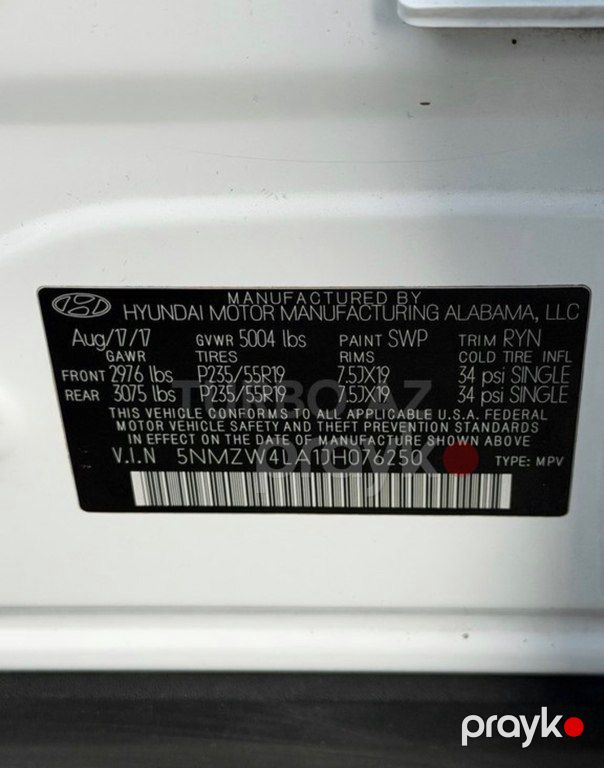 Hyundai Santa Fe, 2.0 L, 2017 il, 221 400 km — Avtomobillər, Gəncə (11)