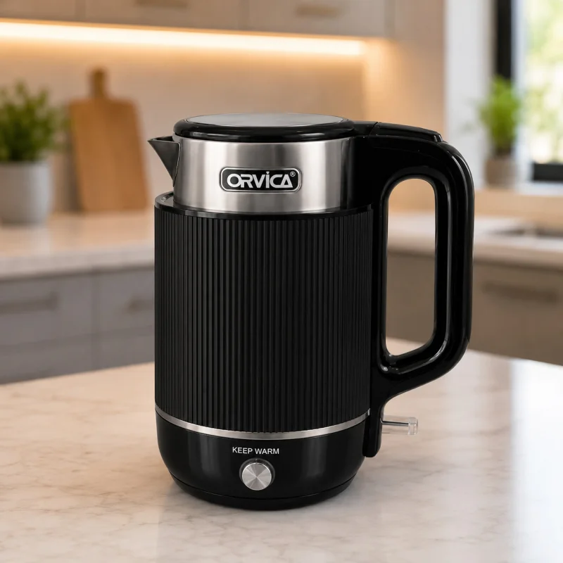 Elektrik çaydan Orvica ORM-8041, 2.2 l, Qara, 2400 Vt — Bakı