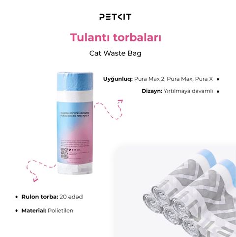 Avtomatik tualet-lotok üçün paketlər Petkit Pura X — უნიტაზები