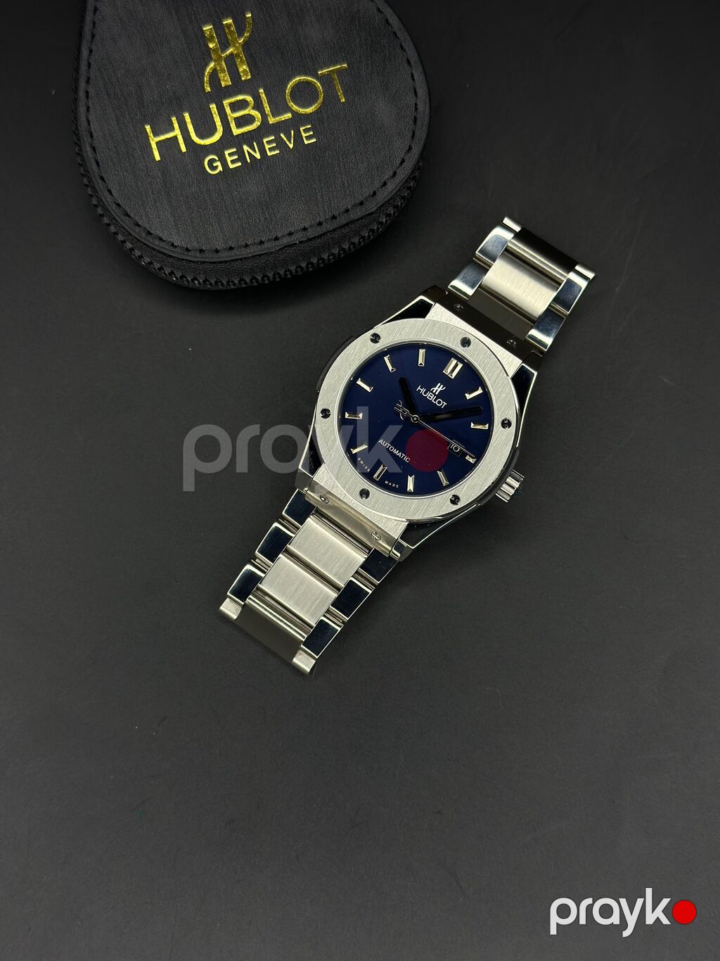 Marka: *Hublot* Parlaq gümüşü korpus Mineral Kristal şüşə — Qol saatları, Bakı (5)