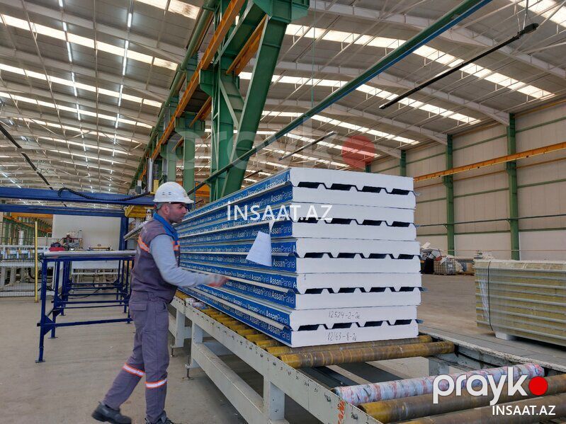 40 mm Pir sendviç panel – yanğına davamlı izolyasiyalı panel — Tikinti blokları, kərpic və panellər, Bakı (4)