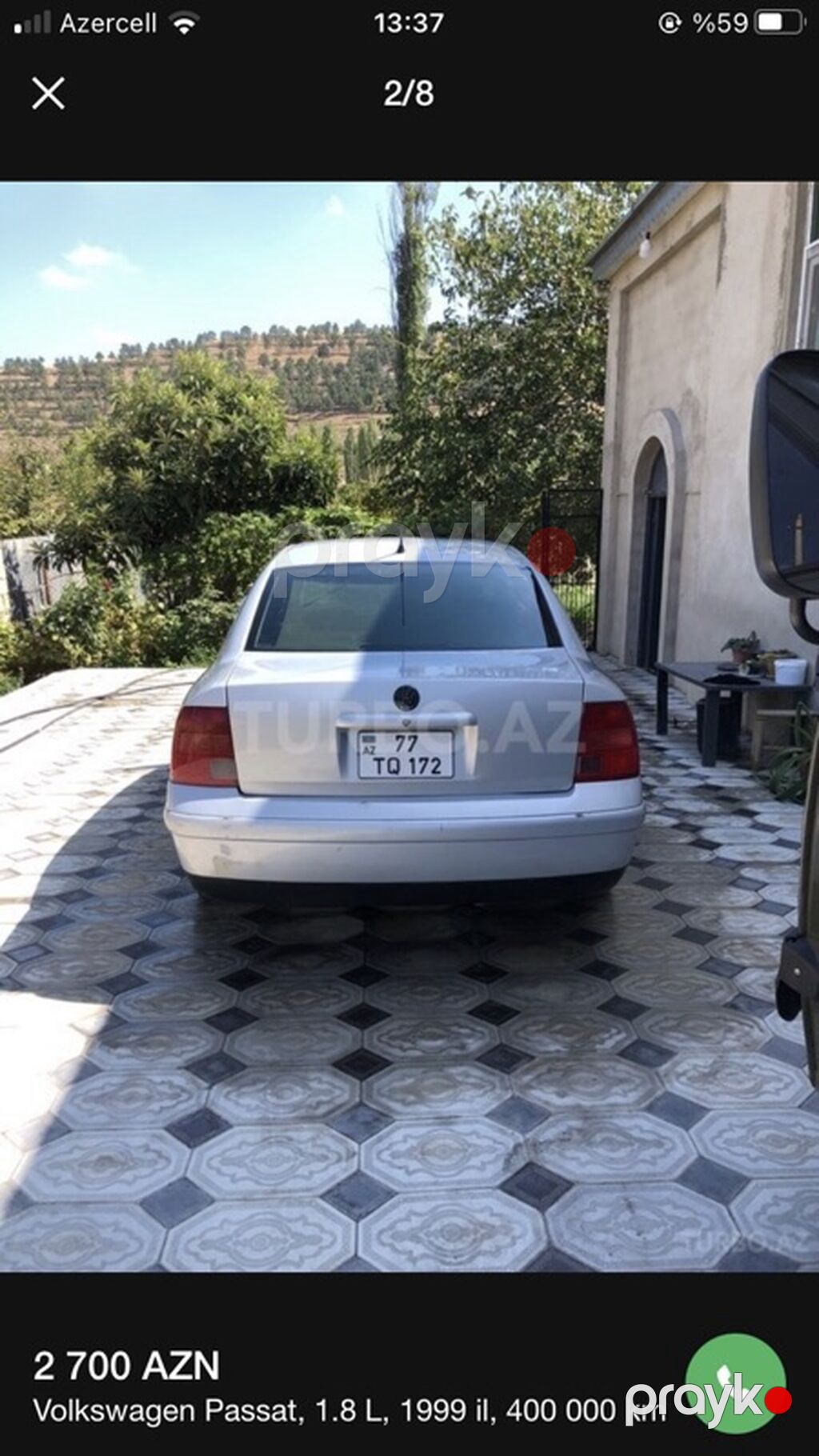 Volkswagen Passat: 1.8 l 1999 il Sedan 77-TQ-172 — Avtomobillər, Xırdalan (2)