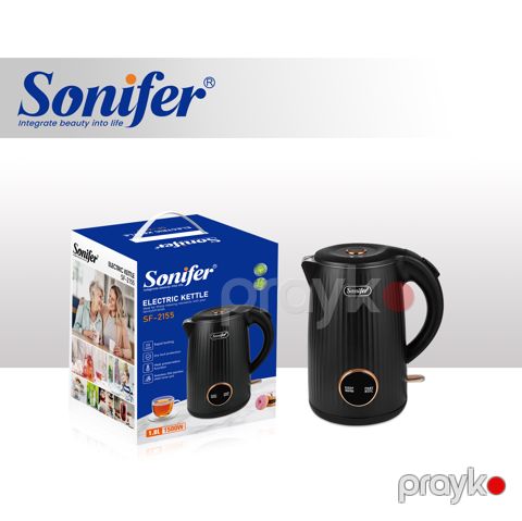 Sonifer SF-2155 Elektrikli Çaydan – 1.8L 1500W Paslanmaz Polad — Bakı