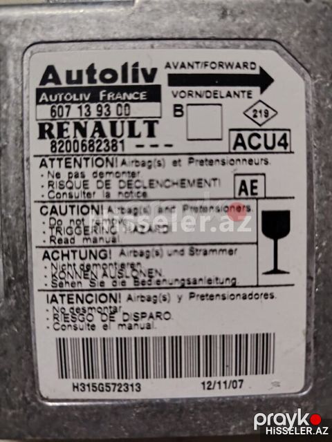 Renault Megane 2 üçün Airbag idarəetmə bloku — Bakı