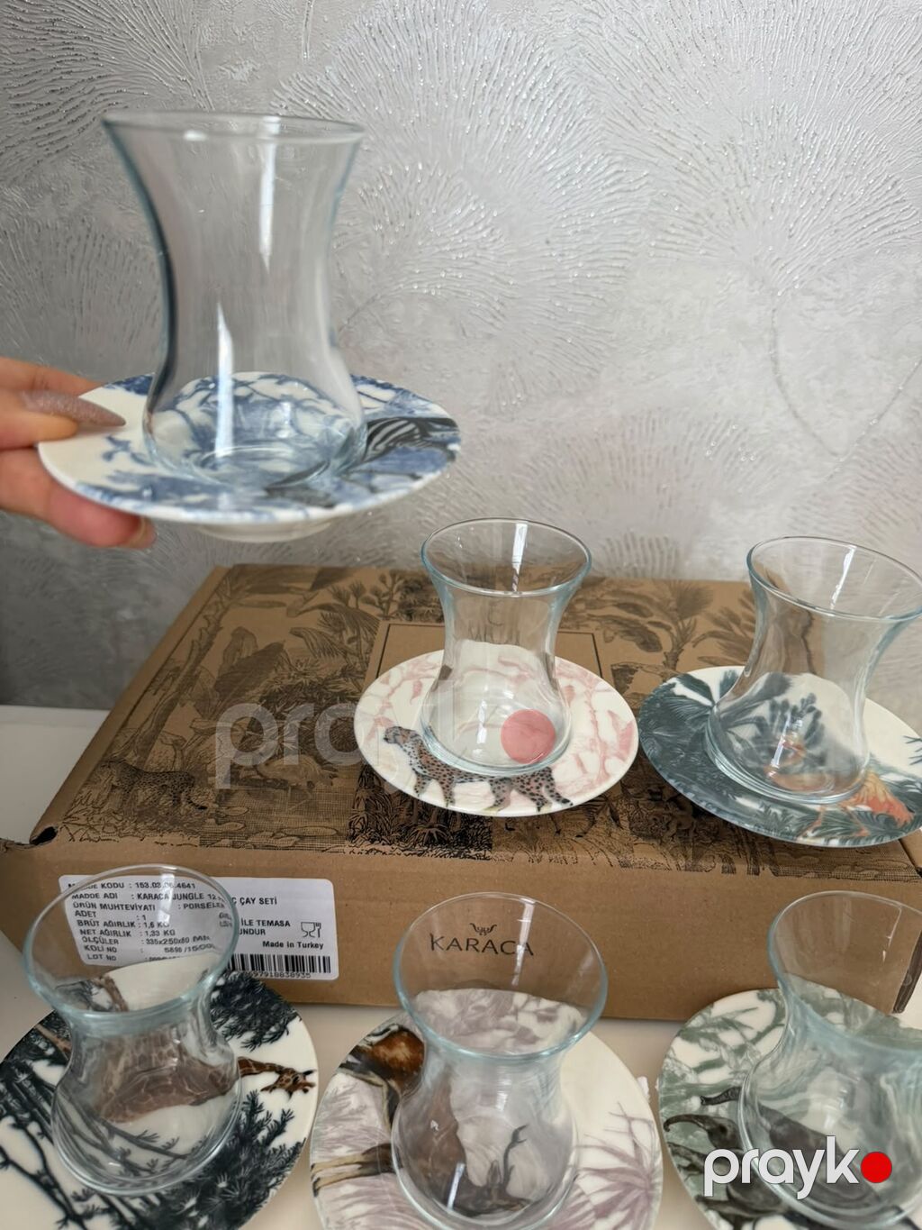 Çay dəsti, Şüşə, Türkiyə — Süfrə qabı, Bakı (6)