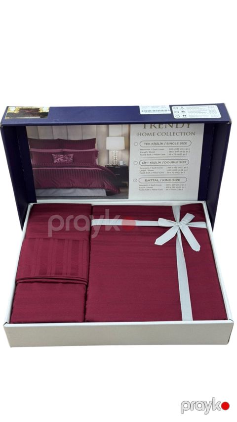 Yataq dəsti Trendy Home Collection 20, yorğan üzü 200x220 sm mələfə 240x260 sm, yastıq üzləri 50x70 sm (2 əd), ikinəfərlik, pambıq, qırmızı — Bakı