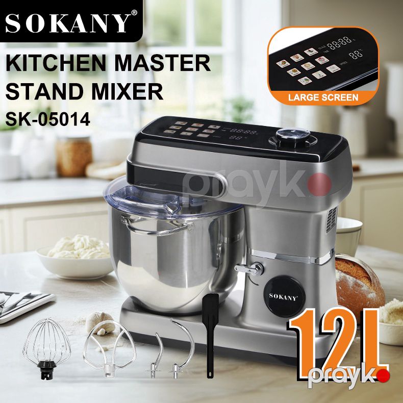 Sokany SK-05014 Planetar Mikser – Peşəkar Qarışdırma və Paslanmayan Polad Qab — Blenderlər, xırdalayanlar və mikserlər, Bakı (3)