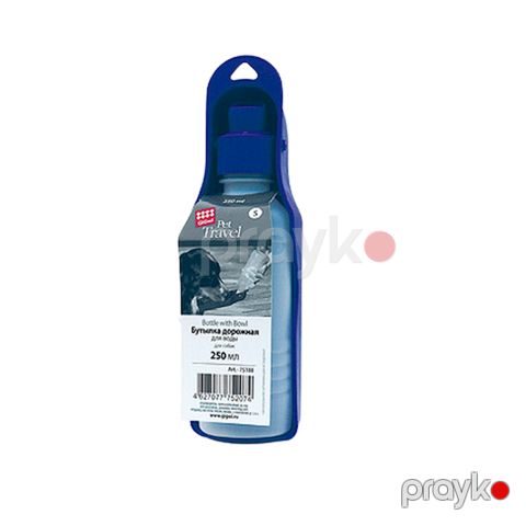 Heyvanlar üçün səyahət su qabı Gigwi Pet Travel plastik, göy, 250 ml, 200x55x55 mm — Bakı