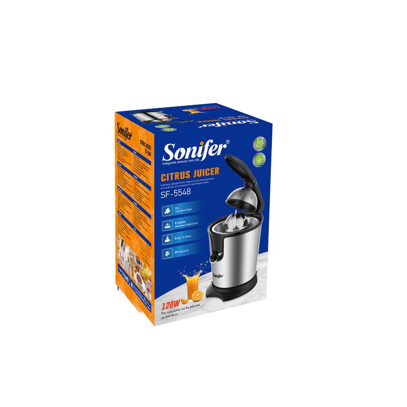 Sonifer SF-5548 Elektrikli Sitrus Şirəçəkən – 120W, Paslanmaz Polad Filtrlə — Şirə sıxaçları, Bakı (3)