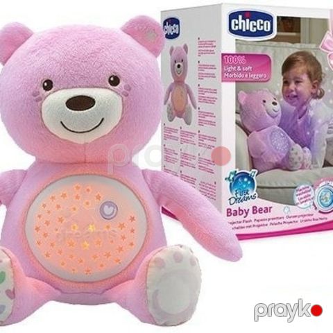 Proyektor-oyuncaq Chicco First Dreams Bear, çəhrayi, 14x36.5x30 sm — Bakı