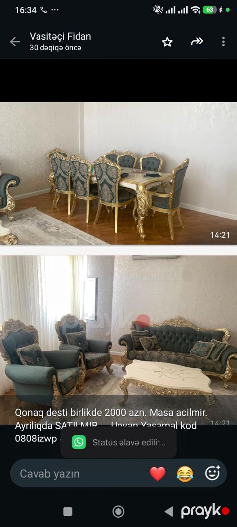 Qonaq desti birlikde 2000 azn. Masa acilmir. Ayriliqda Satılmır — Bakı