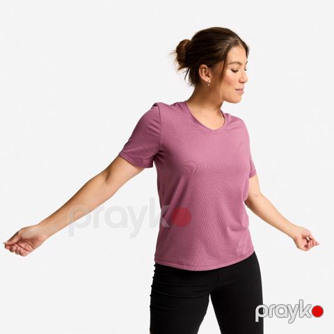 Futbolka qadınlar üçün Decathlon 8948539, qara, pambıq/poliester, ölçü XL — Bakı