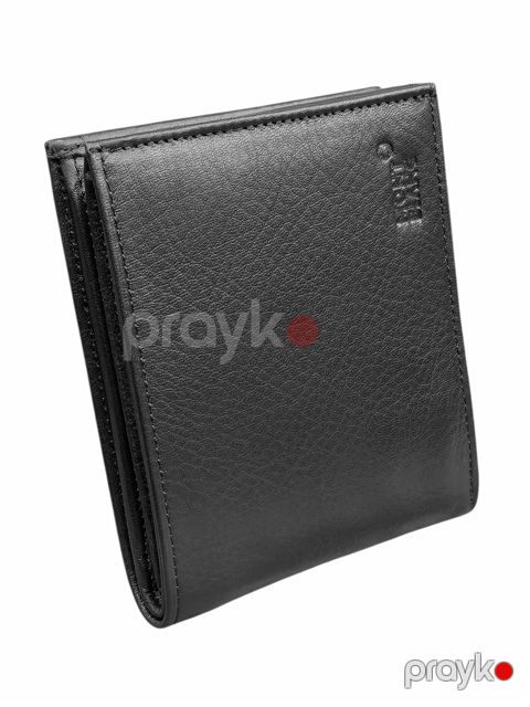Kişilər üçün pul kisəsi, təbii dana dərisi, 12 kart bölməsi, 11x9 sm, qara, Türkiyə istehsalı, karton qutuda - TheBest_MB_Box_Black — Bakı