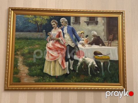 Klassik üslubda yağlı boya tablo - Mövzu: XIX əsr salon həyatı. Ön — Xırdalan
