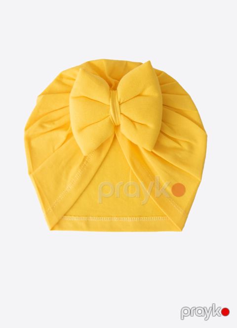 Qız üçün papaq Kitikate, sarı, pambıq, 0-6 ay — Bakı