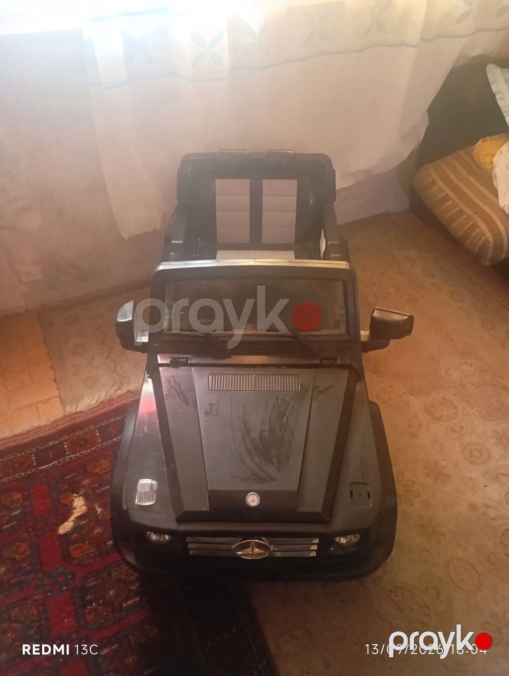 Uşaq üçün elektrikli minik maşını – Mercedes G-Class üslubunda, qara — Uşaq avtomobilləri, Bakı (2)