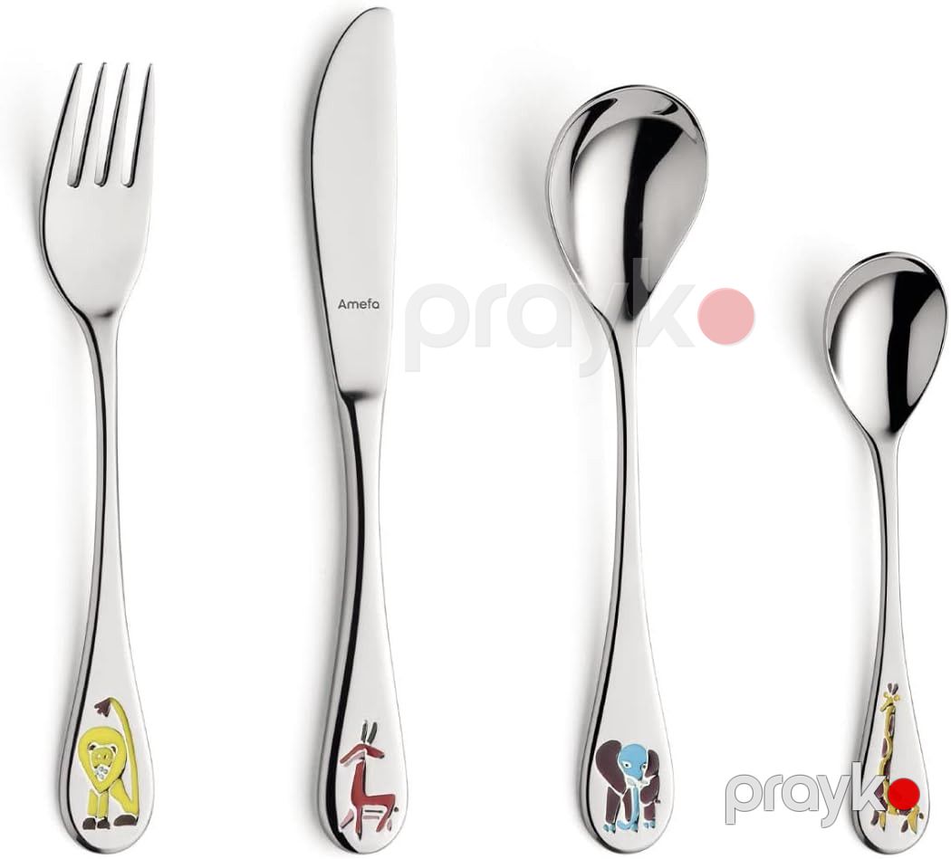 Qab-qacaq dəsti Amefa Kids Safari, paslanmayan polad, 4 parça — Mallar, Bakı (2)