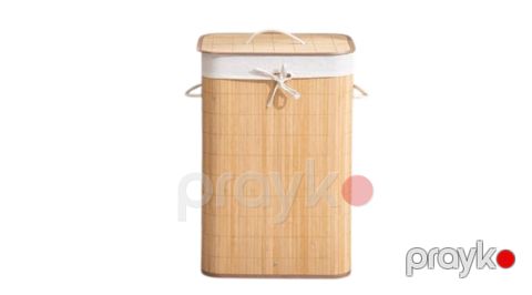 Çamaşır üçün səbət OHM517-1, 39x56 sm, bambuk, bej — Bakı