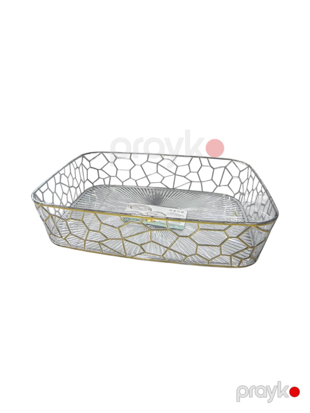 Meyvə qabı 1909494, plastik, şəffaf/qızılı, 19x29x7 sm — Mallar, Bakı (2)