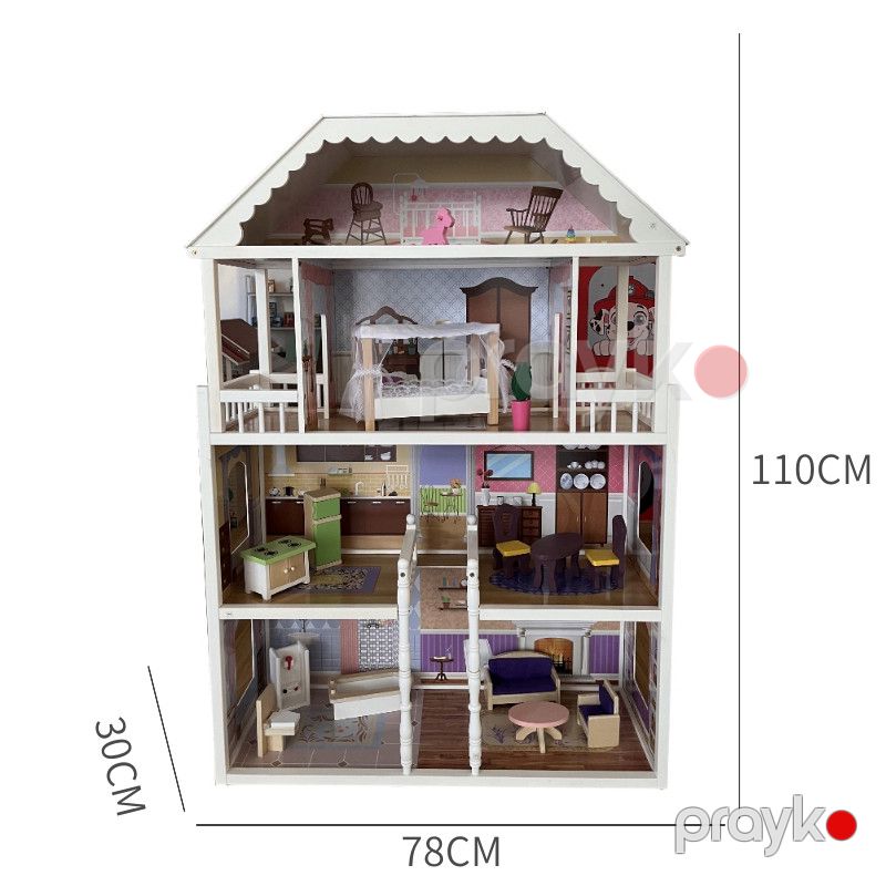 Kukla evi mebel ilə JYNC019, MDF/taxta, 110x78.5x30 sm — Mallar, Bakı (2)