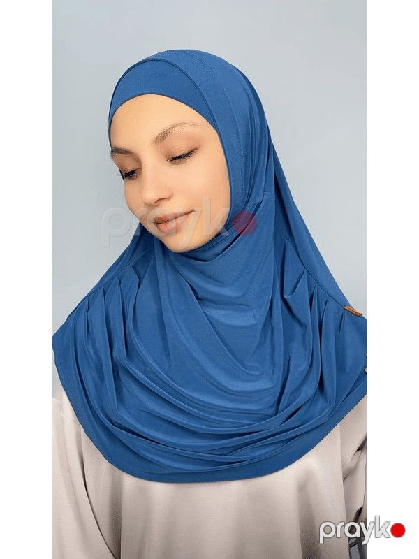 Hicab SF Firdevs 8229, göy, trikotaj — Mallar, Bakı (2)