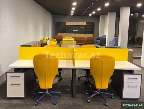 4 nəfərlik Ofis masası — Bakı