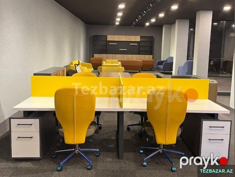 4 nəfərlik Ofis masası — Bakı