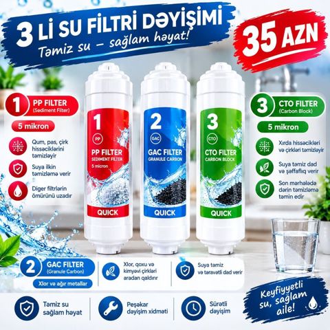 Su filterlərinin Təmiri Su filterlərinin quraşdırılması Su — usta