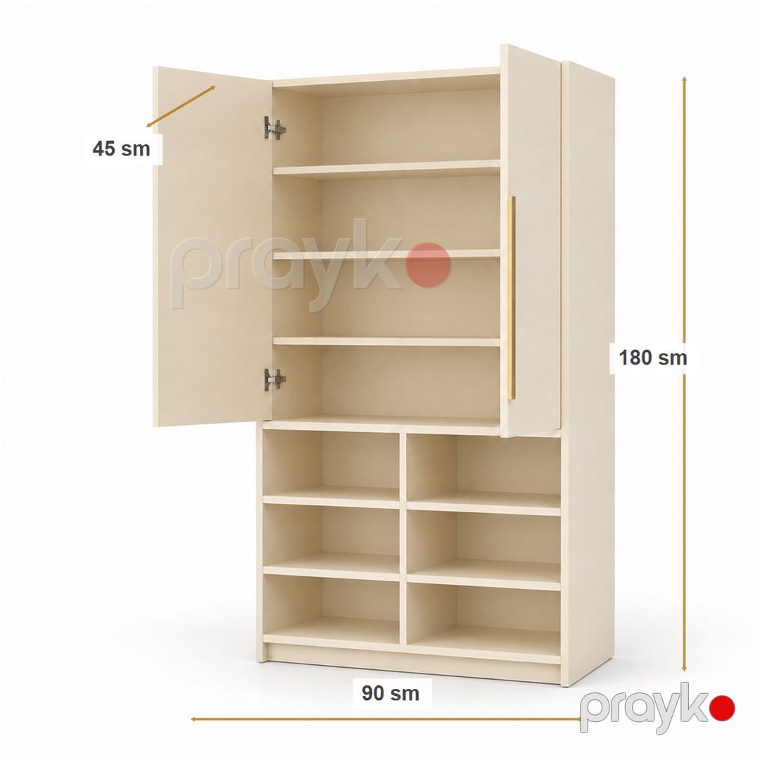 Şkaf, Laminat, Açıq bej, 180x90 sm — Şkaflar, Bakı (2)