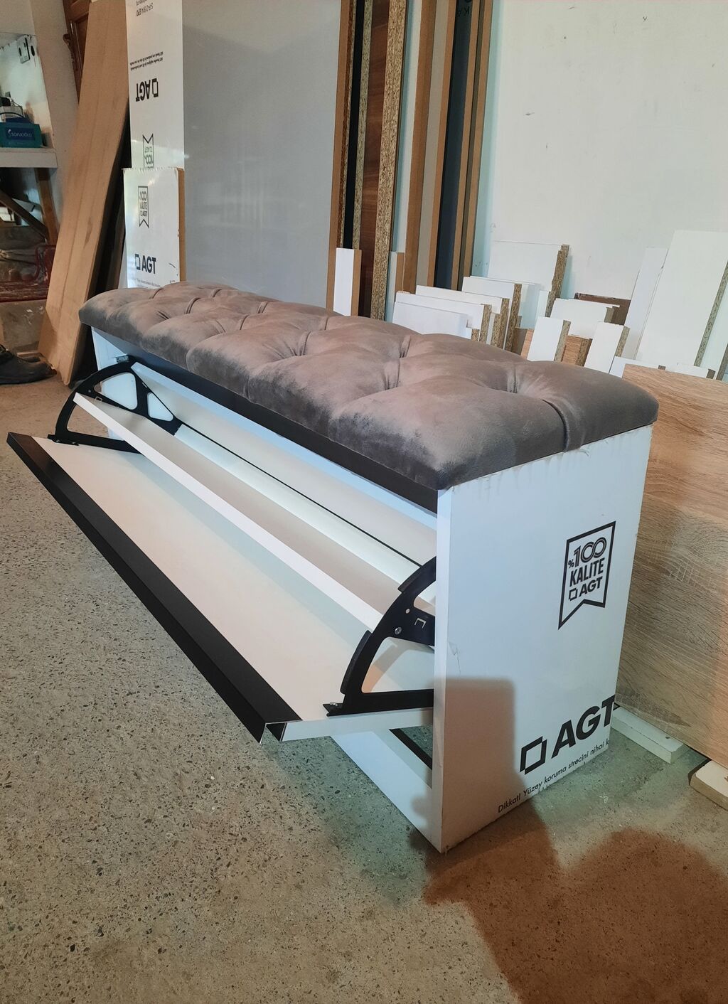 Yeni, 1 qapı, Ağ, Taxta Ayaqqabı dolabı — Ayakkabı şkafları, Saray (2)