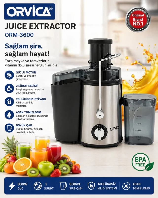 Şirəçəkən Orvica ORM3600 — Etrend.az — Juicers