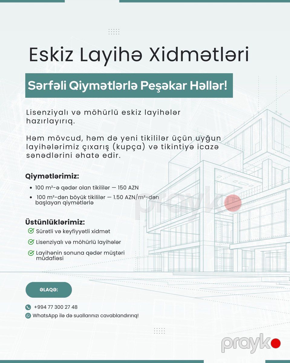 Lisenziyalı layihələndirmə şirkəti — Təmir və inşaat, Bakı (3)